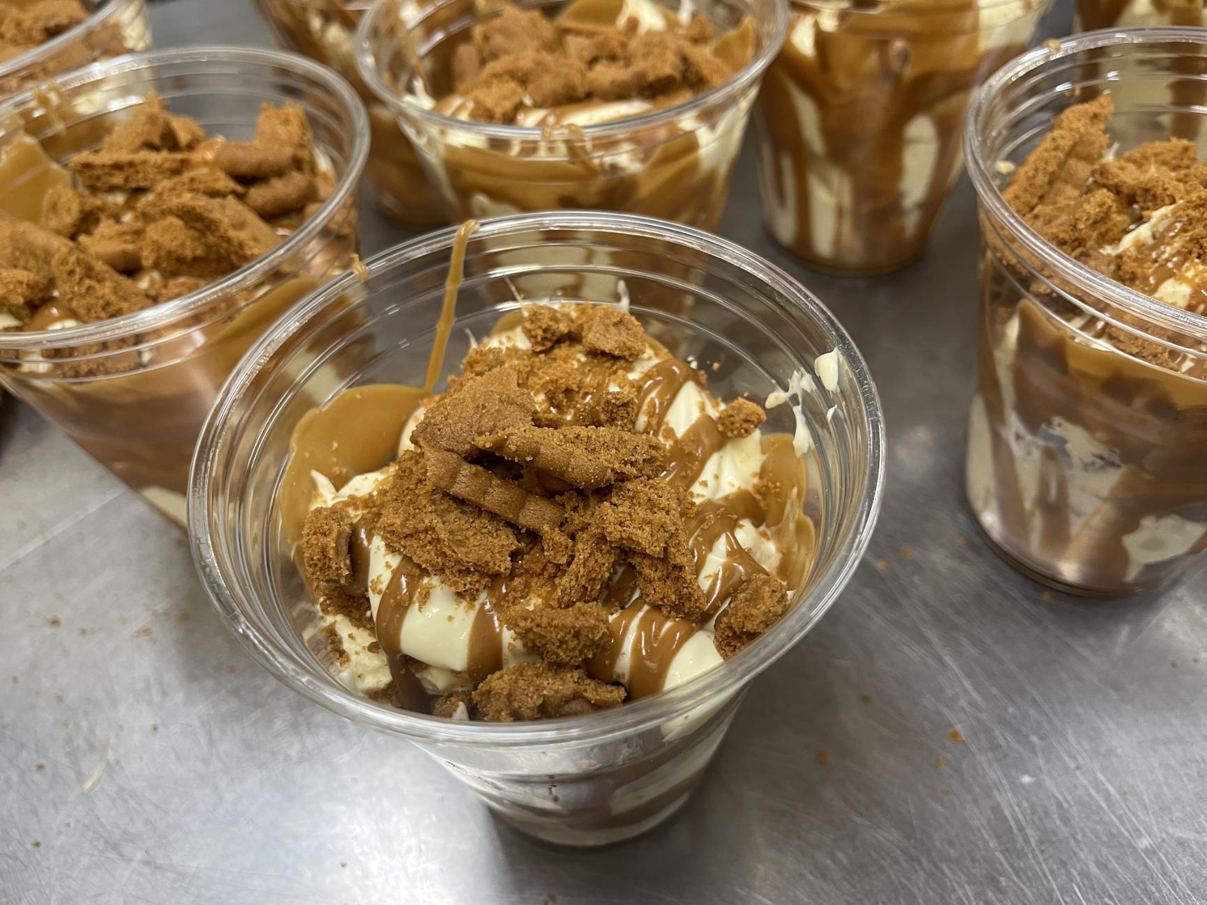 Biscoff nanner pudding parfaits